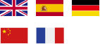 Drapeaux des langues enseignées chez VivaLing